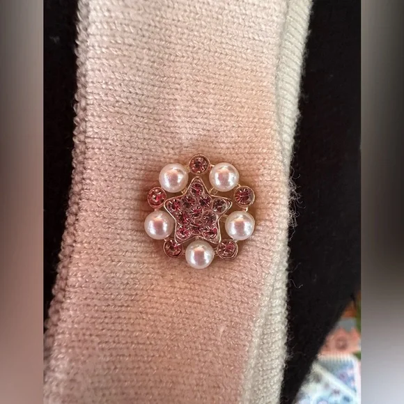 NWT Anne Klein Black & White Bow Accent Cardigan - Picture 3 of 8